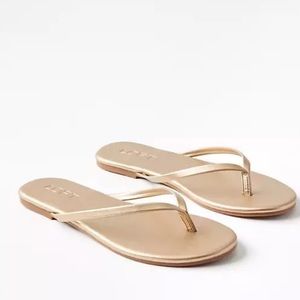 Loft Gold Flip Flops - Size 10 - NWT